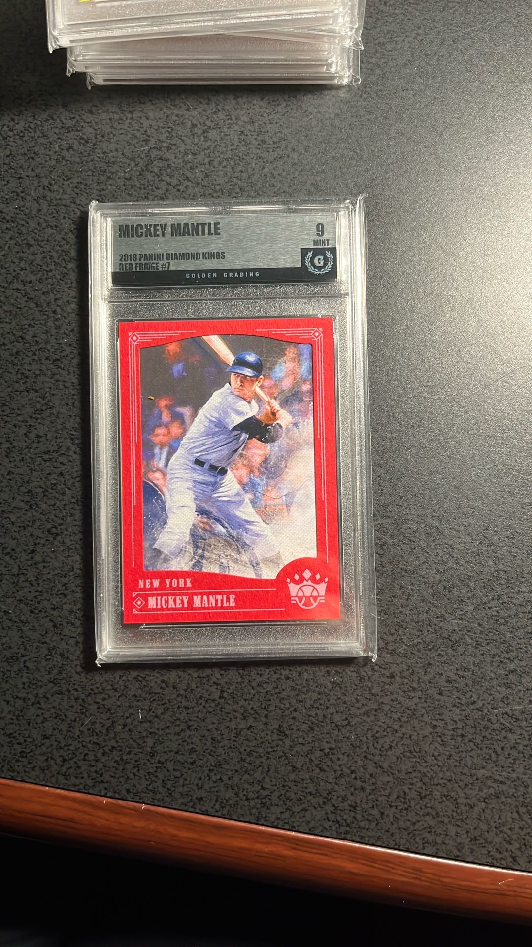 Mickey Mantle 2018 Diamond Kings Red Border Card