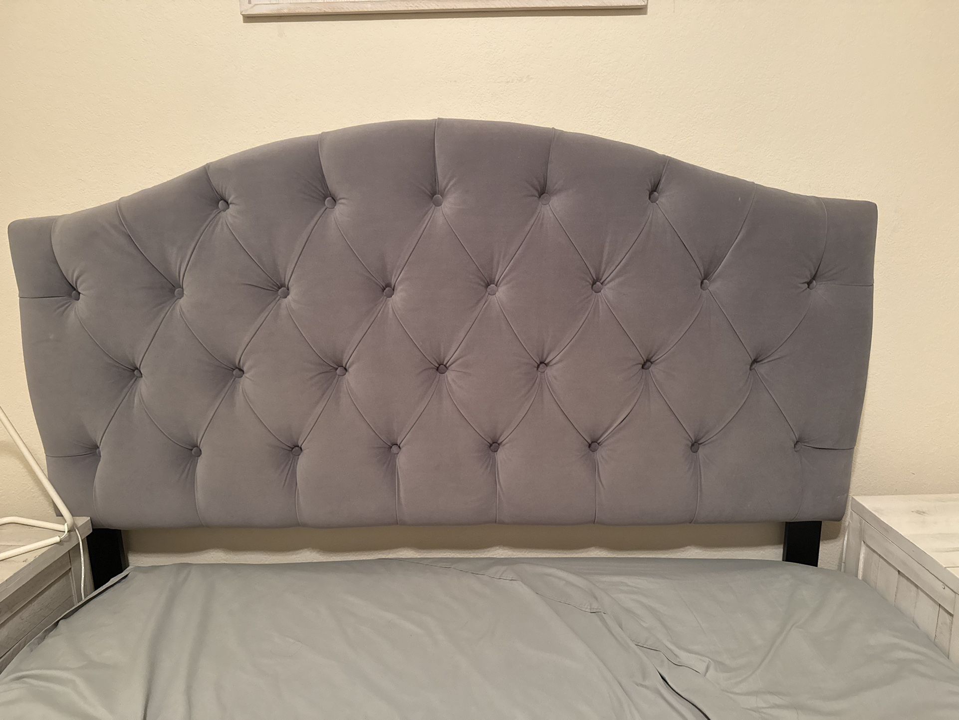 Gray headboard