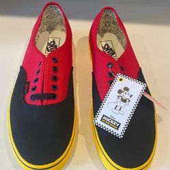 Vans Authentic Disney Mickey Red Yellow Black