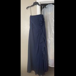 Womens Navy Long Dress