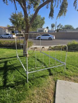 Vintage Wrought Iron Bed Frame 