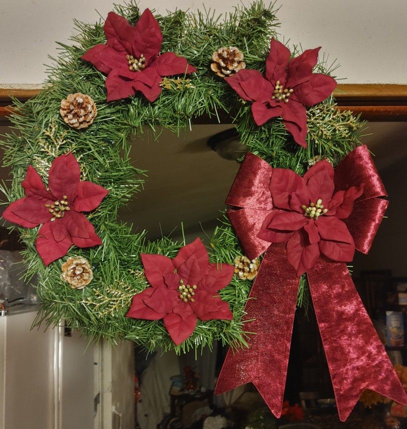 Handcrafted Lighted Christmas wreath