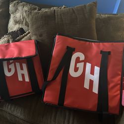 Grub Hub Insulated Deluxe Delivery Warming Bags ( SET )