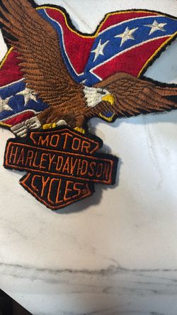 Vintage Harley Davidson Large Eagle Embroidered Back Patch — CASH ONLY
