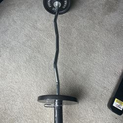Curl Bar with 2x 10lb Plates
