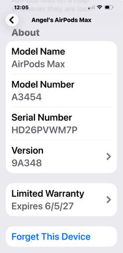Apple AirPods Max (Model A3454)