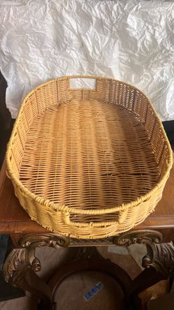 Large Wicker Woven Storage Basket Tray