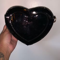 small black heart purse