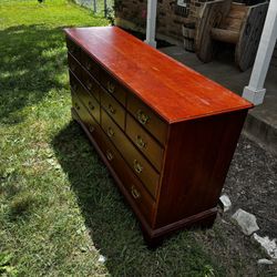 Dresser, Mirror, And Queen Size Bed Frame 