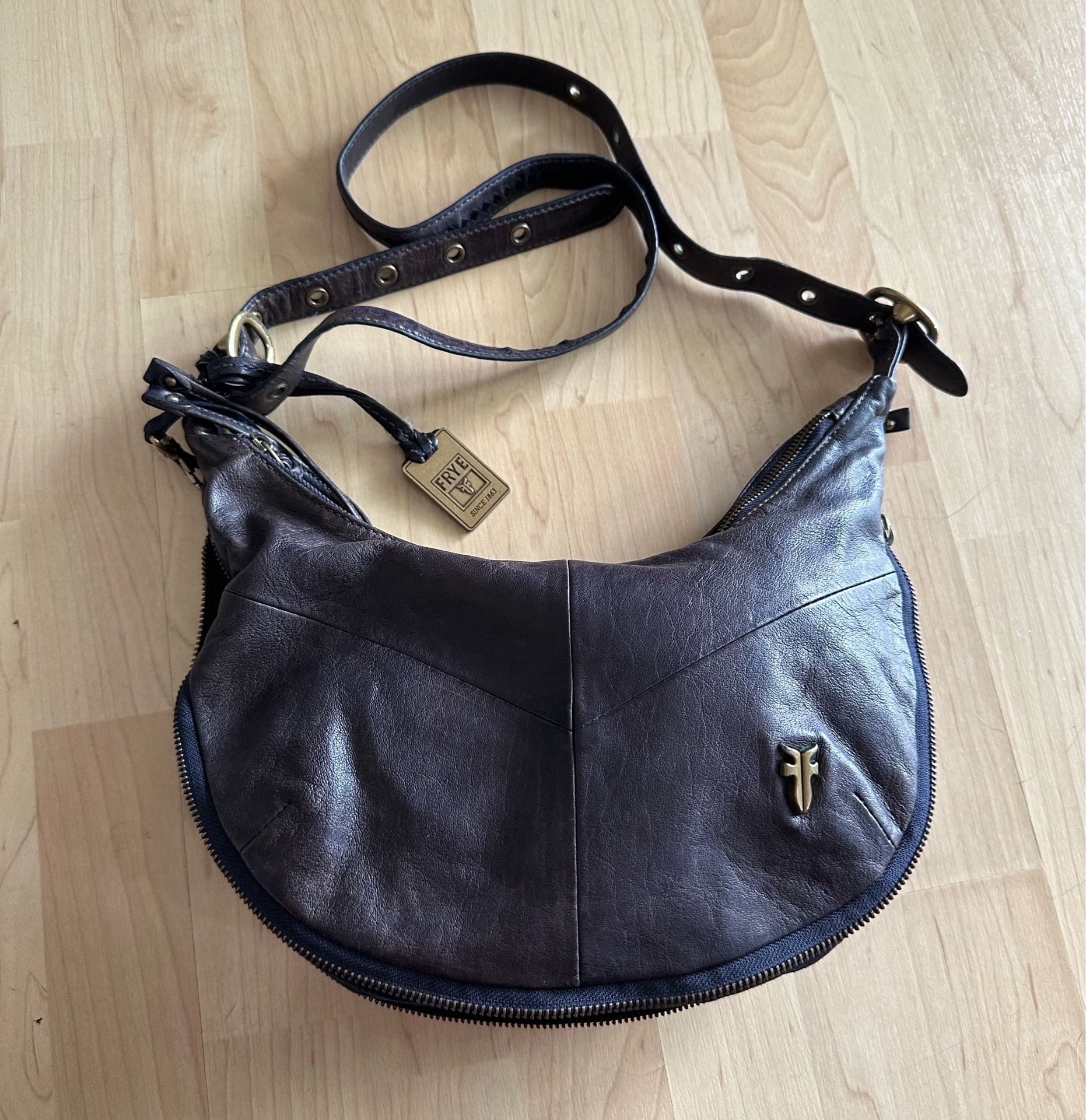 Frye Crossbody Purse Black Leather