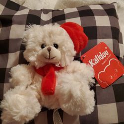 Vintage Hallmark Snowbeary White Teddy Bear Plush/stuffed animal Christmas theme