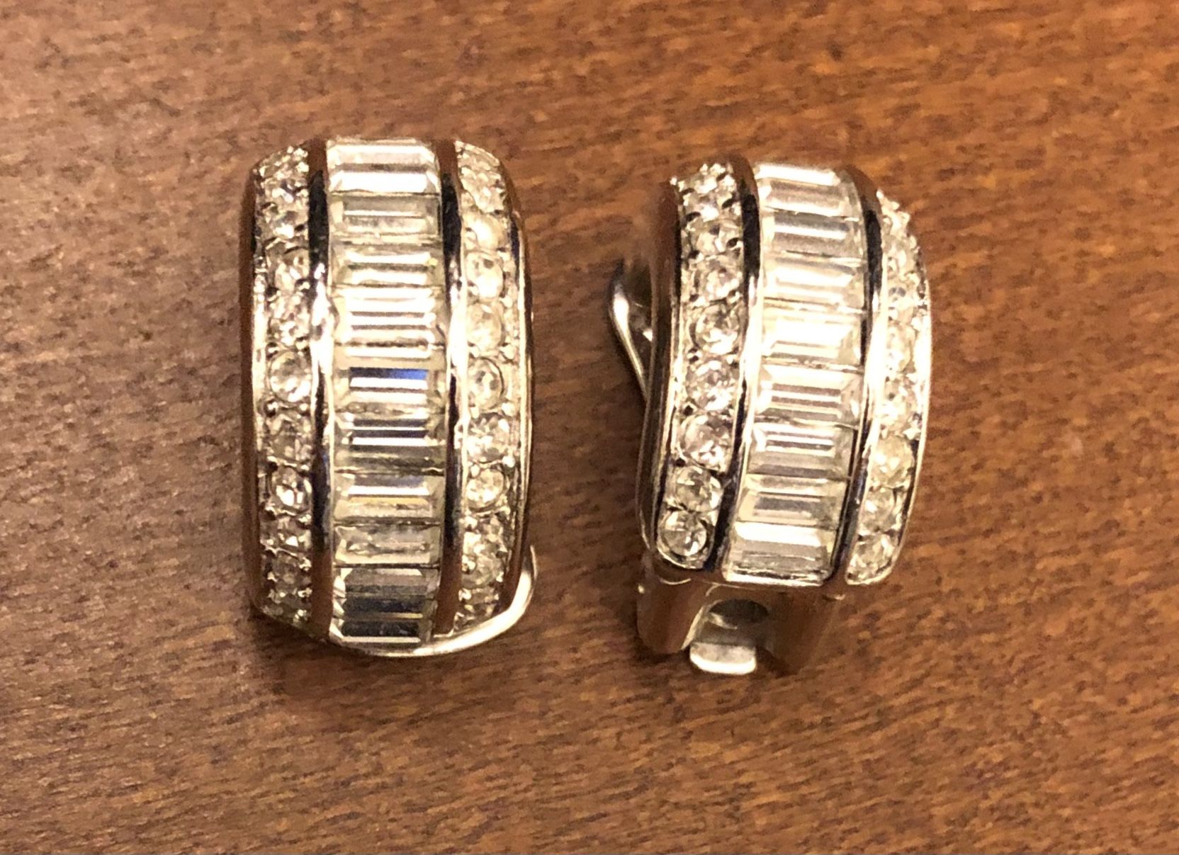 Christian Dior Half Dome Hoop Clip-On Earrings