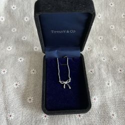 Tiffany Bow Pendant Necklace 