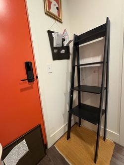 4 tiered black shelf
