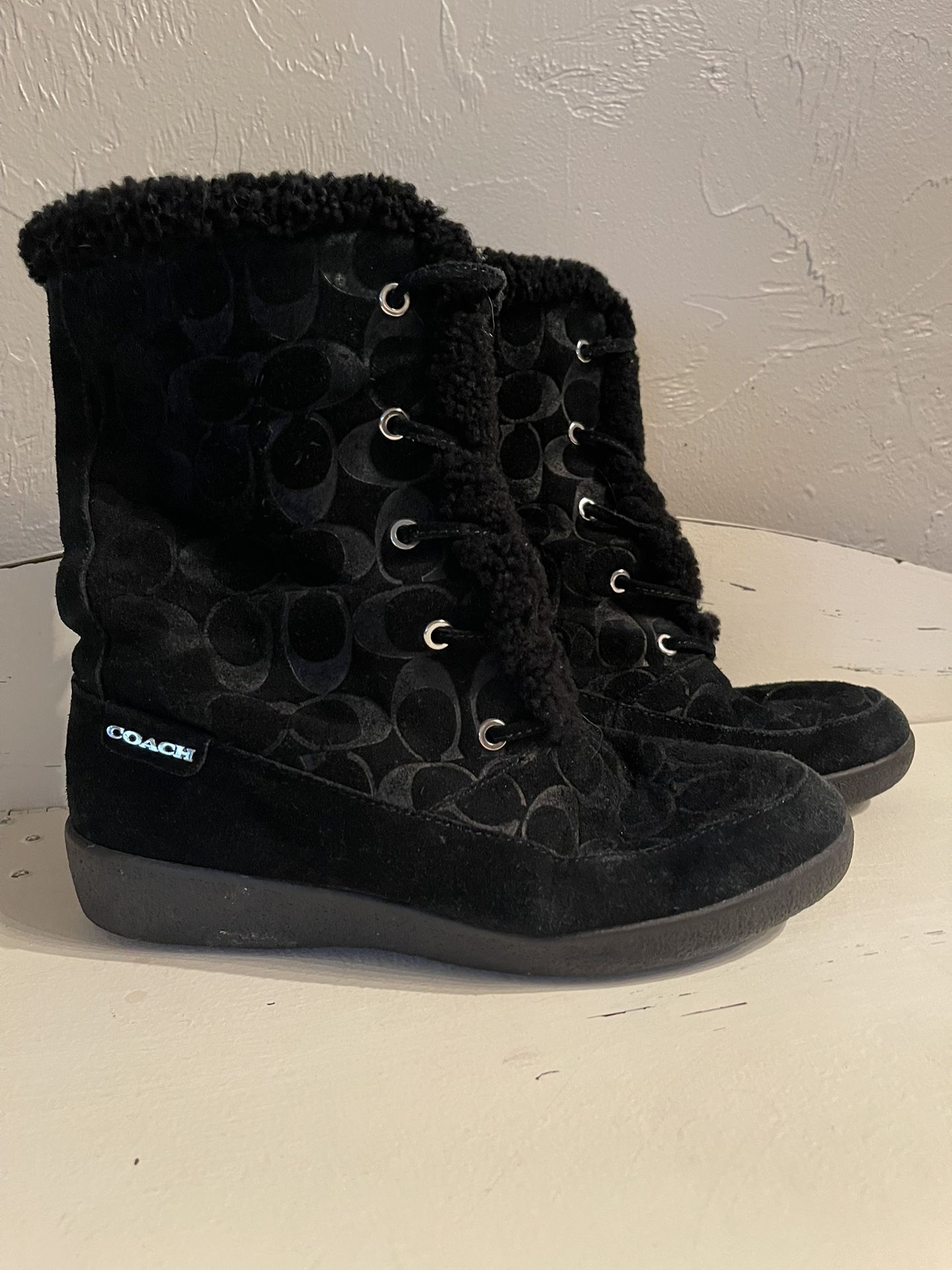 Black Coach Boots Size 8.5
