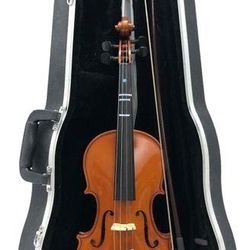 Cremona VI30E3 Size 3/4 Copy Stradivarius Violin with Glass Bow and Case.