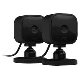 Blink - Mini - Compact 1080p Indoor Plug-In Smart Security Camera, 2 Pack, Black