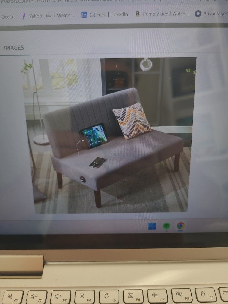 Sthhouyn Minni Small Armless Loveseat Sofa Great For A Studio Or Dorm Room