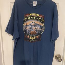 Vintage Montana t-shirt in blue, size 2x