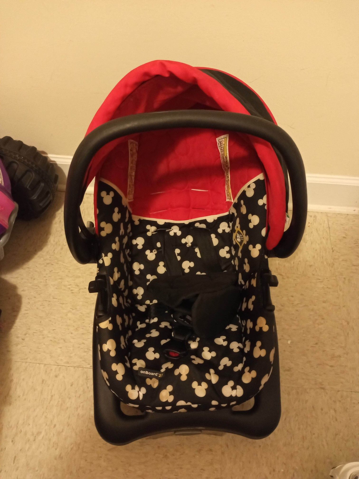 Mickey mouse car seat and base