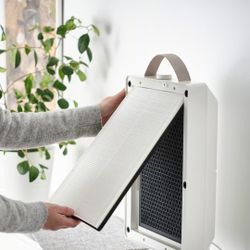 IKEA Air Purifier + 2 NEW Filter Pad Refresher Clean No Allergy Dust Germ Home Office Room 