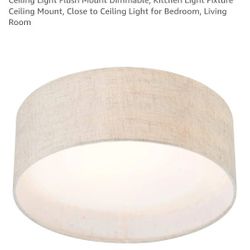 Hamilyeah Fabric Ceiling Light Fixture 24W, 12