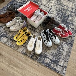 Men’s Shoe Lot — 9 Pairs Sz. 10.5-11 Comfy Adidas Vans Like NEW! Assorted Shoes Collection 