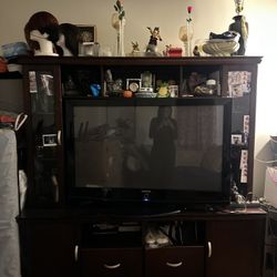 Dark wood TV stand / entertainment Center  