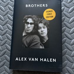 SIGNED Brothers Book Alex Van Halen 1st Edition Hardcover BEAUTIFUL SIGNATURE!