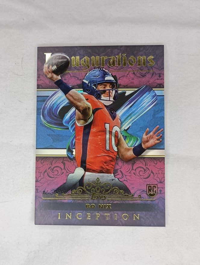 Bo Nix 2024 Topps Inception Football Inaugurations Rookie SSP Case Hit