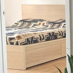 Platform Queen bed with drawers, and dresser