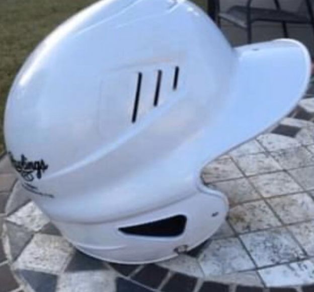 Rawlings CFBH 1 White Batting / Baseball Helmet - Size 6 1/2 To 7 1/2