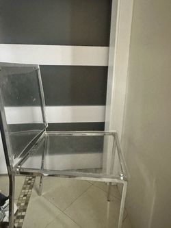 clear vanity chair