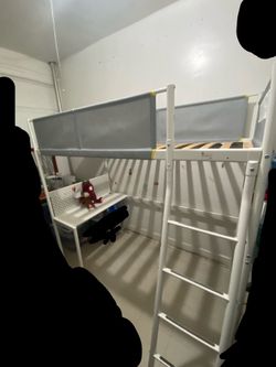 IKEA VITVAL Loft Bed  with matching desk