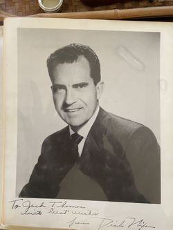 President Signed Richard Nixon Photo