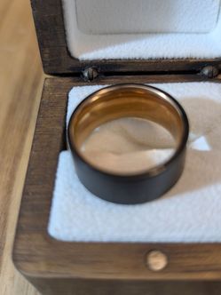 Black and Gold Two-Tone Band Ring