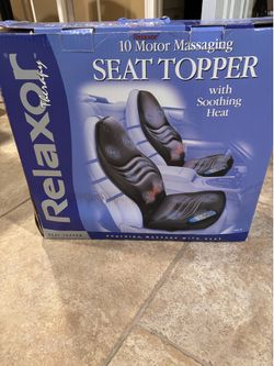 Heated massage seat topper
