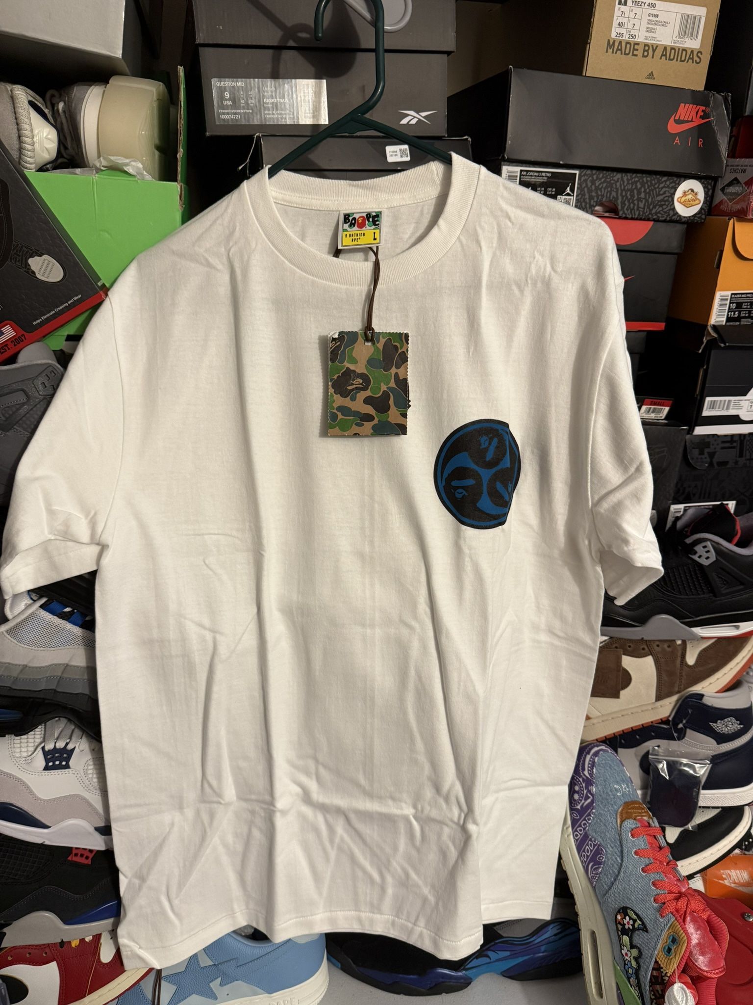 Bape Tee White/blue Size S/M/L/XL