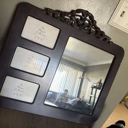 Frame With Mirror And 3 Picture Slots