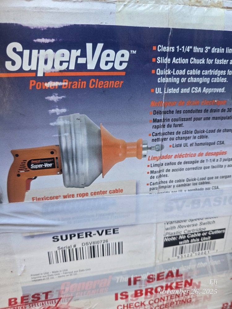 Super Vee Drain Augar