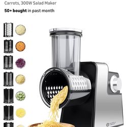supply depot 7-in-1 Electric Cheese Grater - 300W Stainless Steel Salad Shooter