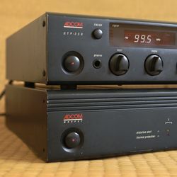 adcom gtp 350 and gfa 5200 stereo system