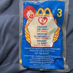 Mcdonald’s TY Beanie Baby, Smoochy The Frog 