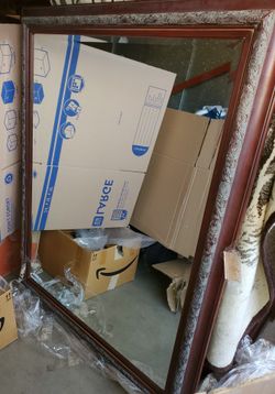 Huge Gorgeous Framed Mirror Measures  56" X 44"  