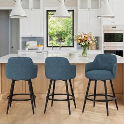 3 Swivel Bar Stools for kitchen island, new in box