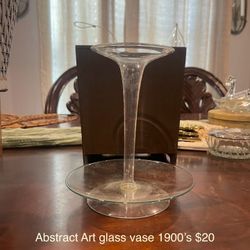 Abstract Art Glass Vase