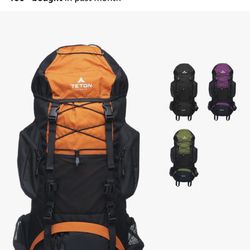 TETON 55L Scout Internal Frame Backpack for Hiking, Camping, Backpacking