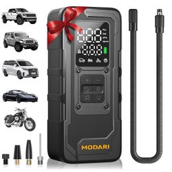 Tire Inflator Portable Air Compressor - 4X Faster 160 PSI Portable Air Pump for Cars - Cordless Tire Inflators with Gauge - Portable Tire Inflator for