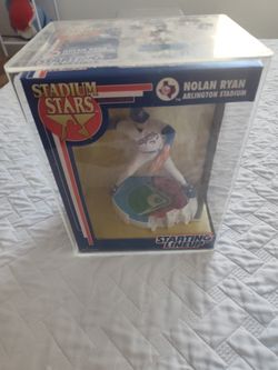 NOLAN RYAN  Arlington Stadium 1992 Stadium Stars Starting Lineup SLU Figure New In Acrylic Case