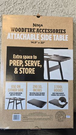 Ninja Woodfire Attachable Side Table – New in Box